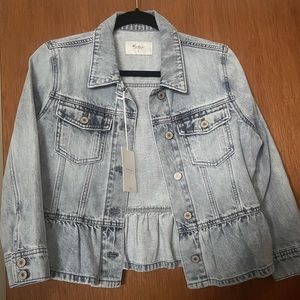 KanCan Marilou Peplum Denim Jacket